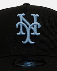 New Era New York Mets 'Black And Sky Blue' 9FORTY A-Frame Snapback Black/Sky Blue