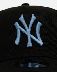New Era New York Yankees 'Black And Sky Blue' 9FORTY A-Frame Snapback Black/Sky Blue