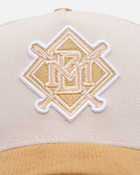 New Era Milwaukee Brewers 'Honey Pot' 9FORTY A-Frame Snapback Stone/Wheat
