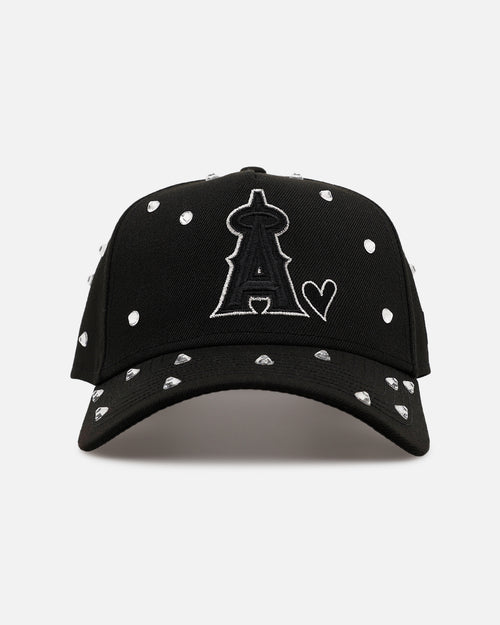 New Era Los Angeles Angels 'Black Satin Hearts' 9FORTY A-Frame Snapback Black