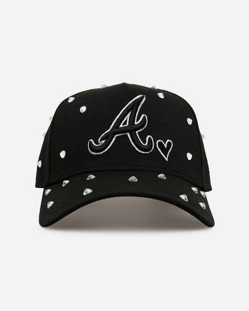 New Era Atlanta Braves 'Black Satin Hearts' 9FORTY A-Frame Snapback Black