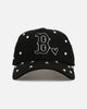New Era Boston Red Sox 'Black Satin Hearts' 9FORTY A-Frame Snapback Black
