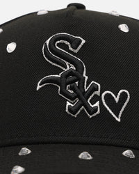 New Era Chicago White Sox 'Black Satin Hearts' 9FORTY A-Frame Snapback Black