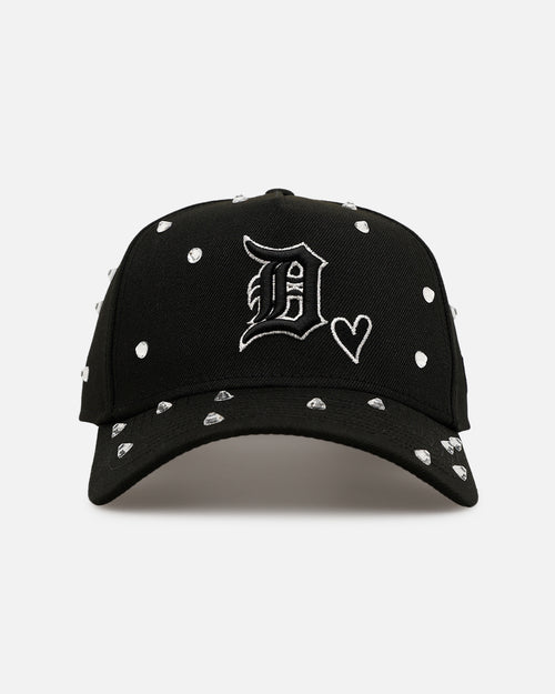 New Era Detroit Tigers 'Black Satin Hearts' 9FORTY A-Frame Snapback Black