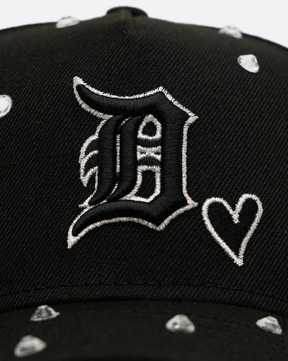 New Era Detroit Tigers 'Black Satin Hearts' 9FORTY A-Frame Snapback Black