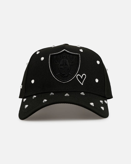 New Era Las Vegas Raiders 'Black Satin Hearts' 9FORTY A-Frame Snapback Black
