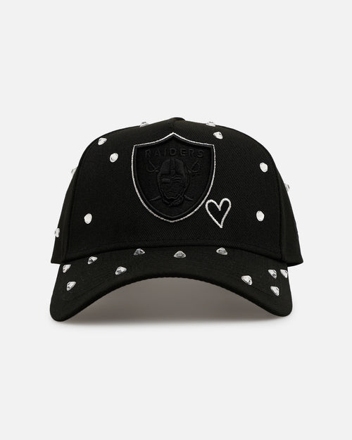 New Era Las Vegas Raiders 'Black Satin Hearts' 9FORTY A-Frame Snapback Black