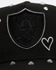 New Era Las Vegas Raiders 'Black Satin Hearts' 9FORTY A-Frame Snapback Black