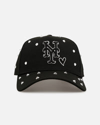 New Era New York Mets 'Black Satin Hearts' 9FORTY A-Frame Snapback Black