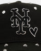 New Era New York Mets 'Black Satin Hearts' 9FORTY A-Frame Snapback Black
