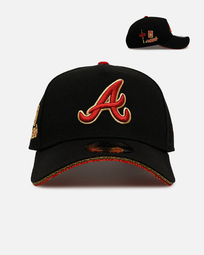 New Era Atlanta Braves 'Longevity' 9FORTY A-Frame Snapback Black/Red