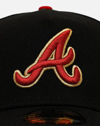 New Era Atlanta Braves 'Longevity' 9FORTY A-Frame Snapback Black/Red