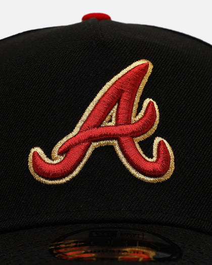New Era Atlanta Braves 'Longevity' 9FORTY A-Frame Snapback Black/Red