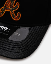 Pro Standard Atlanta Braves 'Floral Fill' Pro Pinch Strapback Black