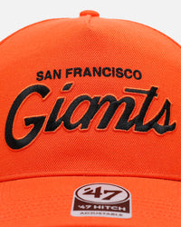 47 Brand San Francisco Giants 'Vintage Script' 47 Hitch Snapback Orange