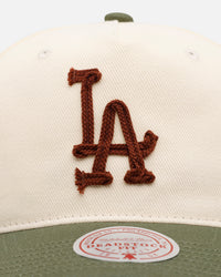 Mitchell & Ness Los Angeles Dodgers 'Hand Stitch' Deadstock Snapback Olive