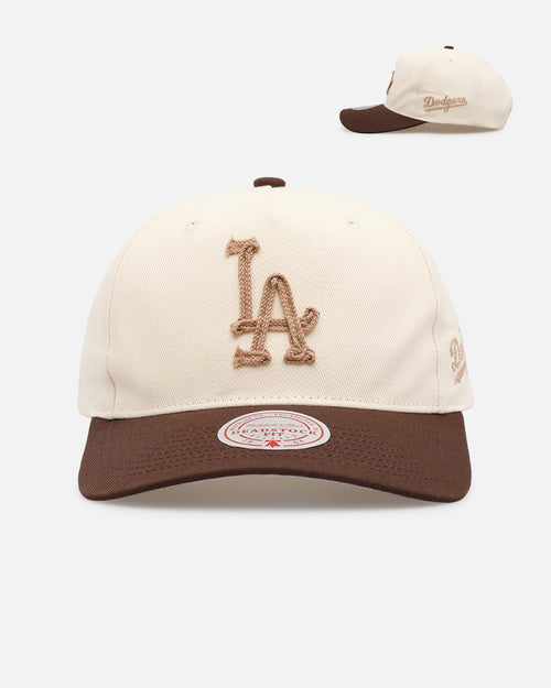 Mitchell & Ness Los Angeles Dodgers 'Hand Stitch' Deadstock Snapback Brown