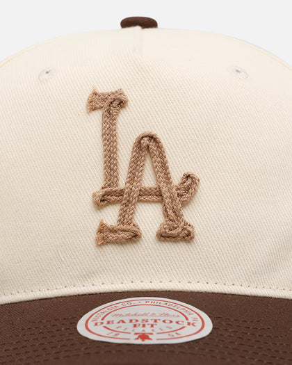 Mitchell & Ness Los Angeles Dodgers 'Hand Stitch' Deadstock Snapback Brown