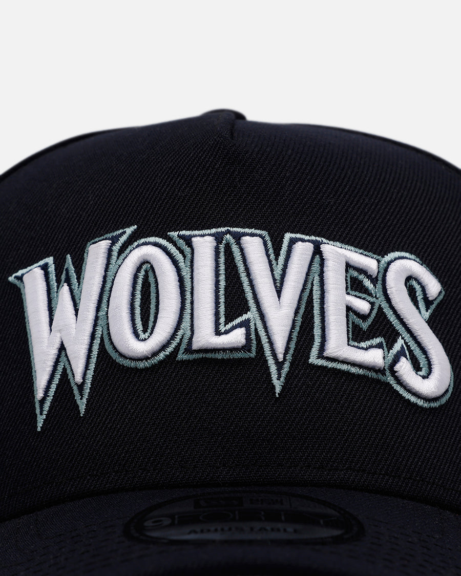 New Era Minnesota Timberwolves 'Midnight Navy' 9FORTY A-Frame Snapback ...