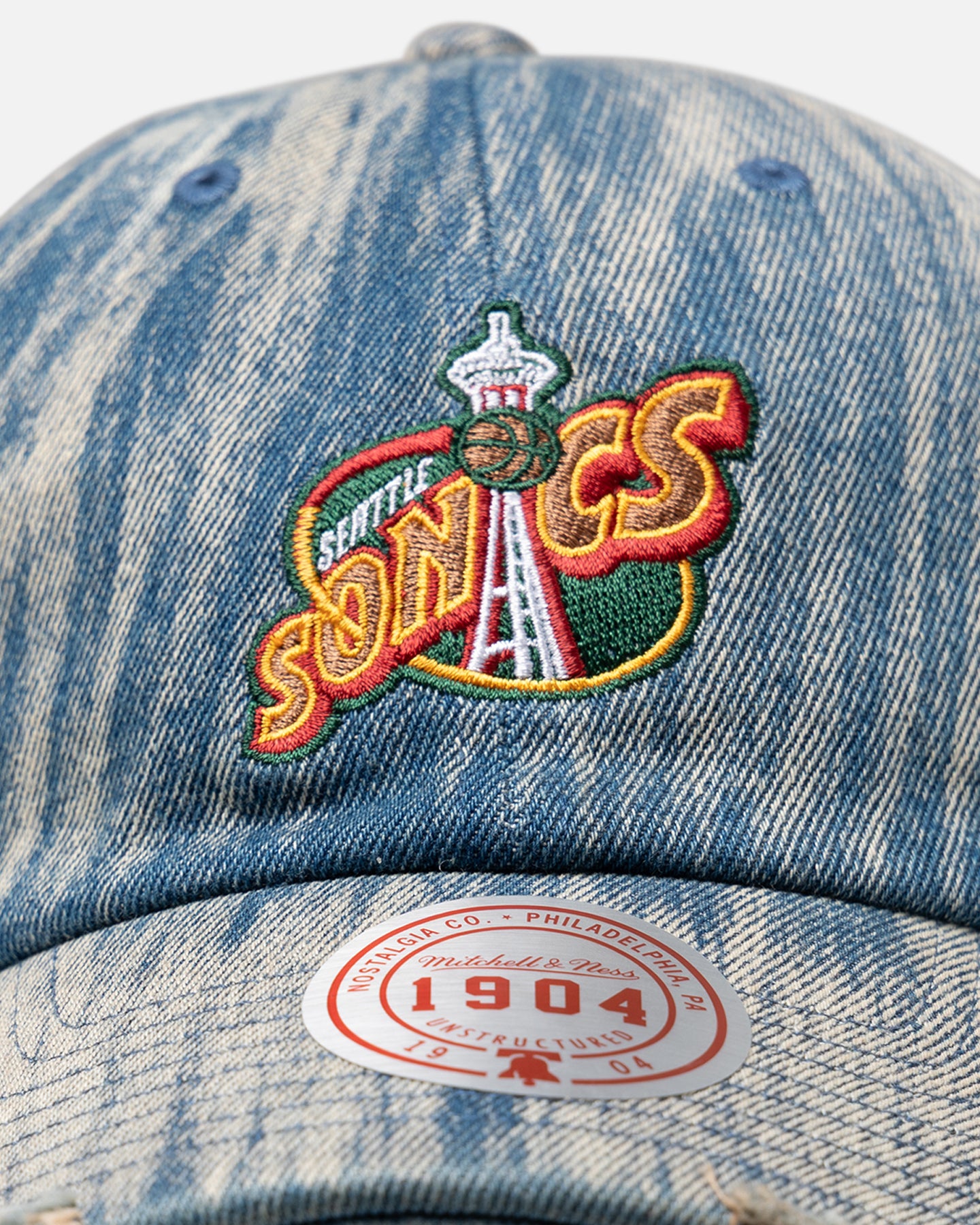 Mitchell & Ness Seattle SuperSonics 'Washed Denim' Dad Fit