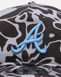New Era Atlanta Braves 'Brushed Cotton' 19TWENTY Strapback Black/Light Blue