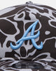 New Era Atlanta Braves 'Brushed Cotton' 19TWENTY Strapback Black/Light Blue