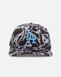 New Era Los Angeles Dodgers 'Brushed Cotton' 19TWENTY Strapback Black/Light Blue