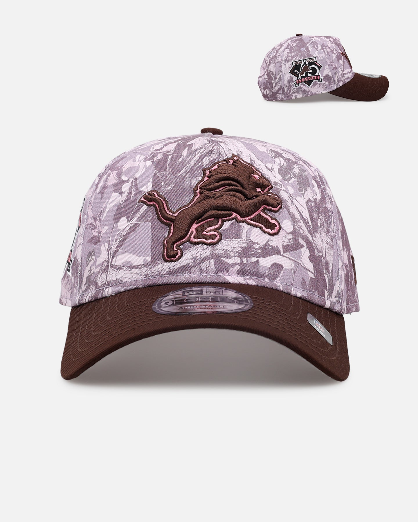 New Era Detroit Lions 'Pink Tree Camo' 9FORTY A-Frame Snapback