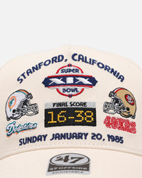 47 Brand Miami Dolphins Vs San Francisco 49ers 'Vintage Super Bowl' XIX '47 Offside Strapback Natural