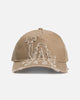 New Era Los Angeles Dodgers 'Applique Distressed' 9FORTY A-Frame Snapback Khaki