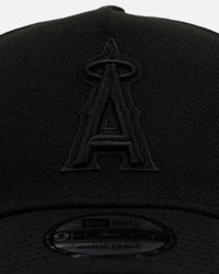 New Era Los Angeles Angels 'Easy Black' 9FORTY A-Frame Snapback Black/Black