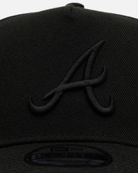 New Era Atlanta Braves 'Easy Black' 9FORTY A-Frame Snapback Black/Black