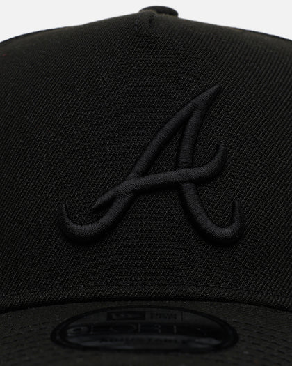 New Era Atlanta Braves 'Easy Black' 9FORTY A-Frame Snapback Black/Black