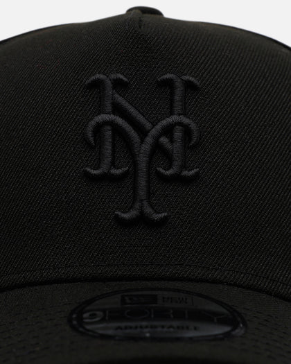 New Era New York Mets 'Easy Black' 9FORTY A-Frame Snapback Black/Black