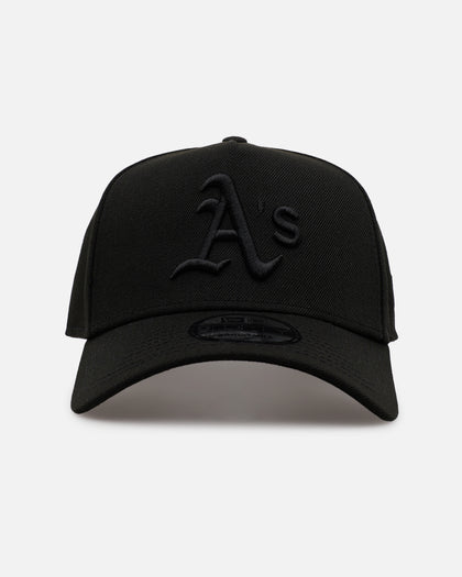 New Era Oakland Athletics 'Easy Black' 9FORTY A-Frame Snapback Black/Black