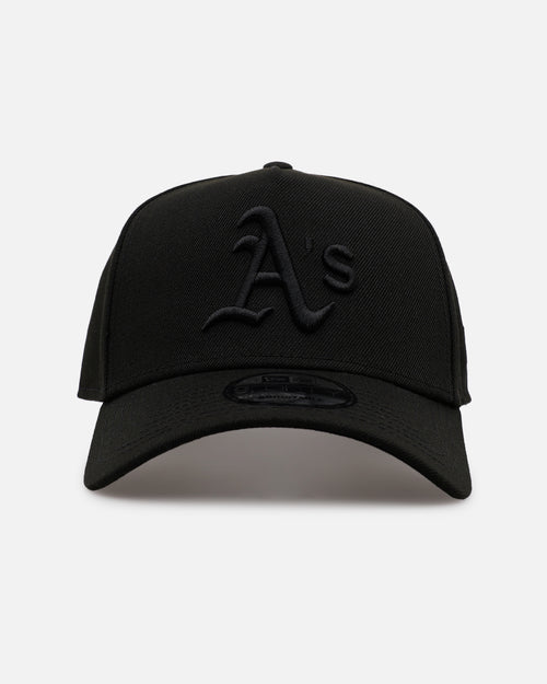 New Era Oakland Athletics 'Easy Black' 9FORTY A-Frame Snapback Black/Black