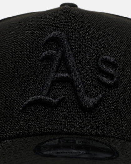 New Era Oakland Athletics 'Easy Black' 9FORTY A-Frame Snapback Black/Black