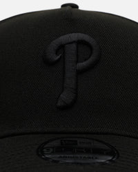 New Era Philadelphia Phillies 'Easy Black' 9FORTY A-Frame Snapback Black/Black