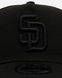 New Era San Diego Padres 'Easy Black' 9FORTY A-Frame Snapback Black/Black