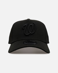 New Era Washington Nationals 'Easy Black' 9FORTY A-Frame Snapback Black/Black