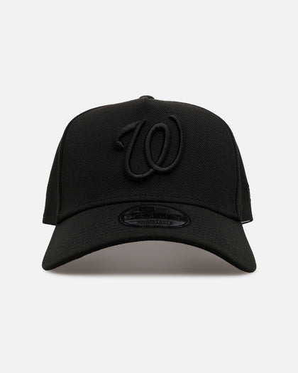 New Era Washington Nationals 'Easy Black' 9FORTY A-Frame Snapback Black/Black