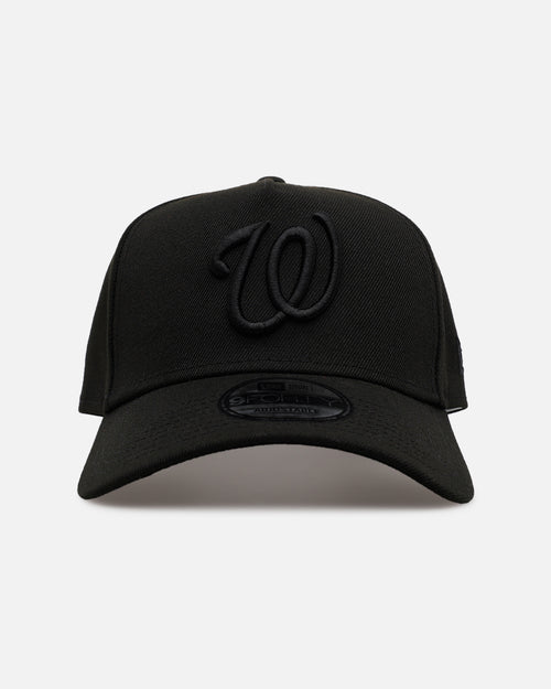 New Era Washington Nationals 'Easy Black' 9FORTY A-Frame Snapback Black/Black