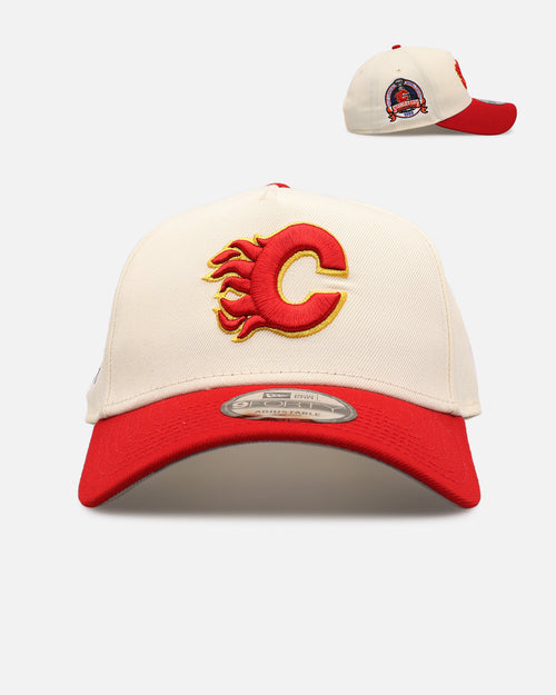 New Era Calgary Flames 'Team Color Visor' 9FORTY A-Frame Snapback Chrome/Official Team Color