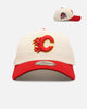 New Era Calgary Flames 'Team Color Visor' 9FORTY A-Frame Snapback Chrome/Official Team Color