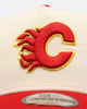 New Era Calgary Flames 'Team Color Visor' 9FORTY A-Frame Snapback Chrome/Official Team Color