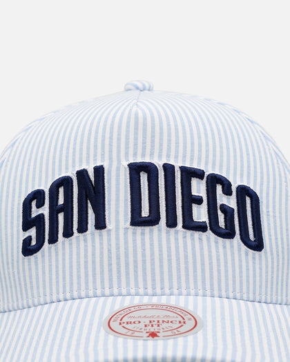 Mitchell & Ness San Diego Padres 'Seersucker' Pro Pinch Snapback Blue/White