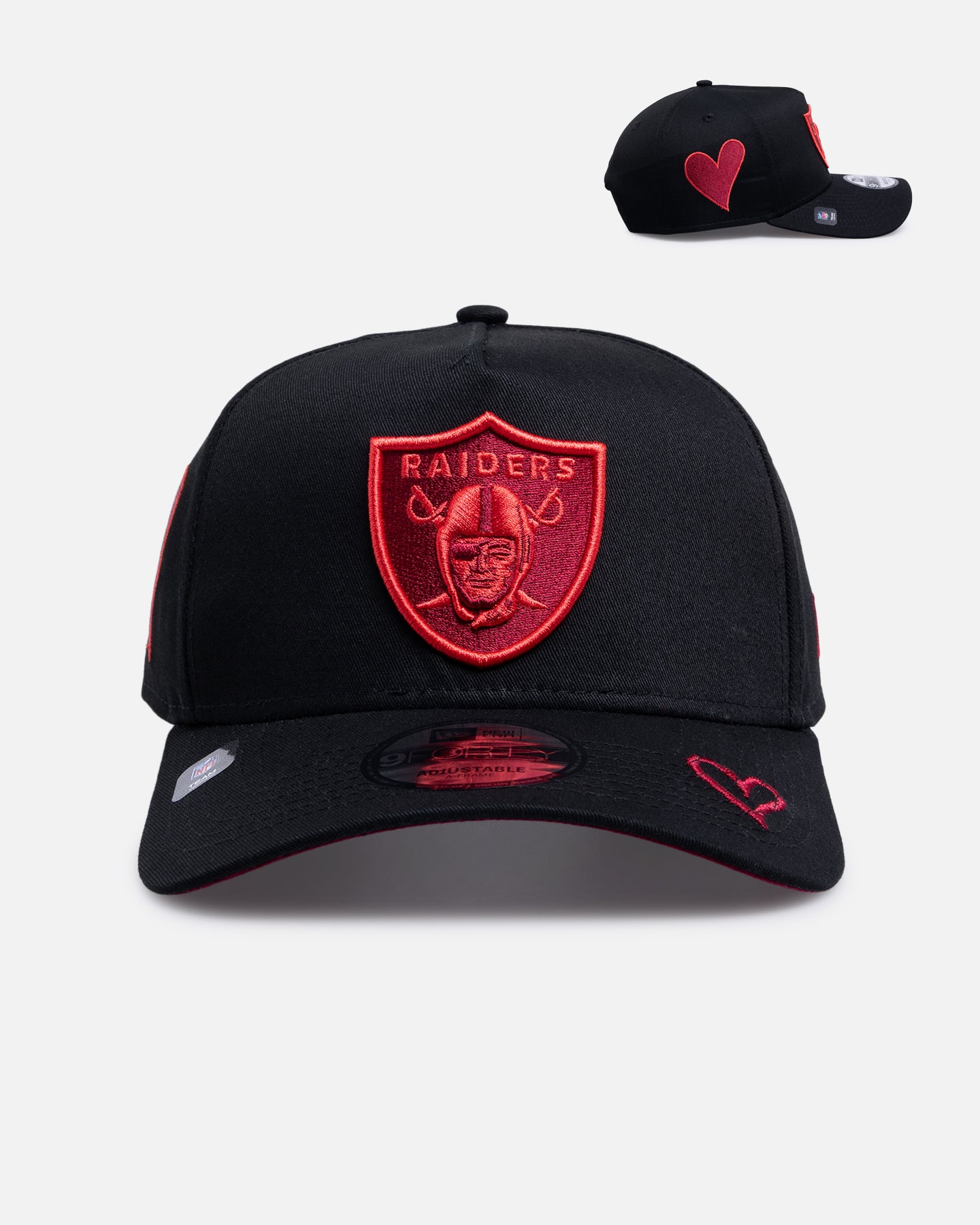 RAIDERS 9FORTY キャップ 黒/赤 New Era Las Vegas Raiders 'Certified Lover Boy' 9FORTY A-Frame
