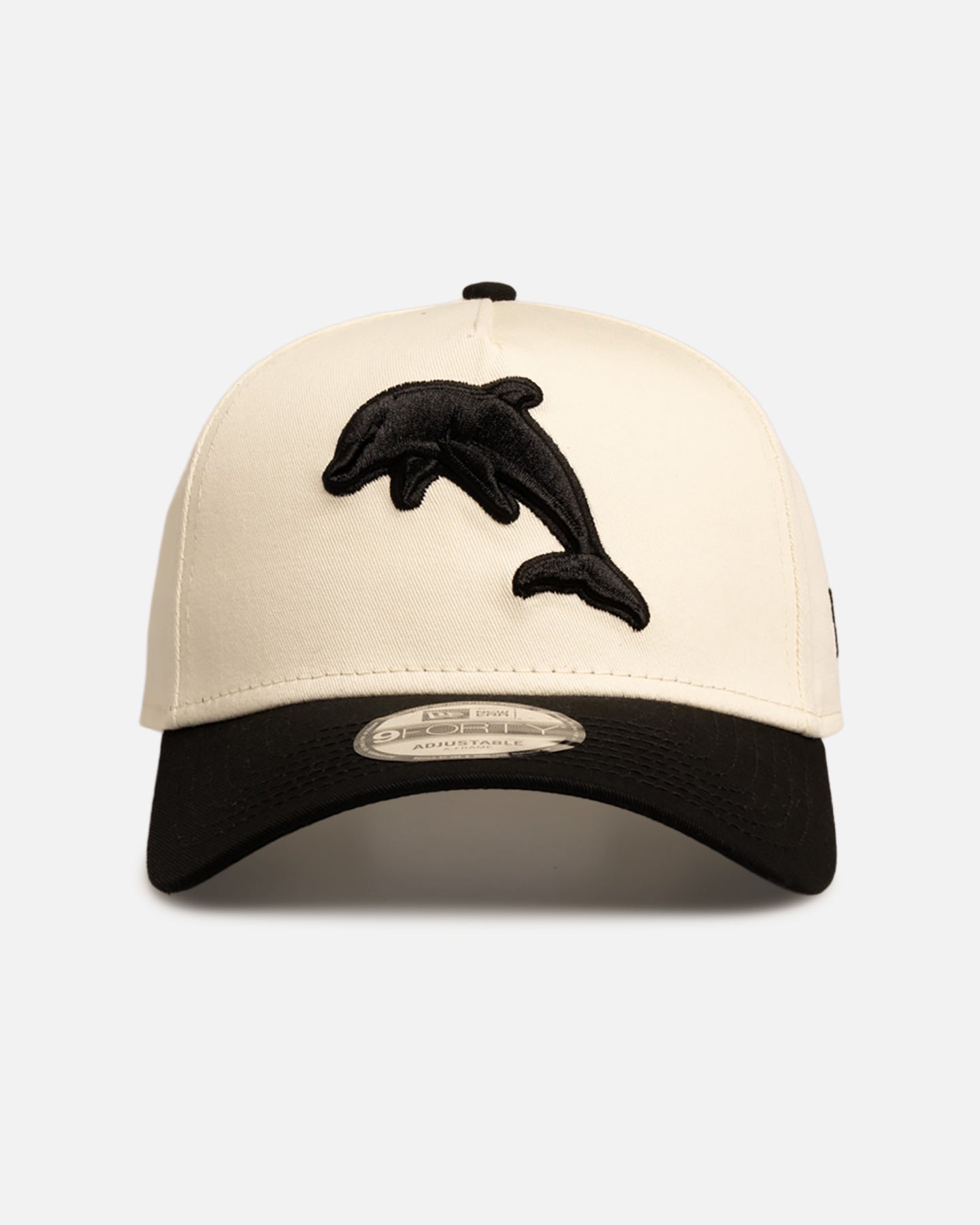 額縁ニューメキシコ New Era Dolphins 'Chrome Black' 9FORTY A-Frame Snapback White