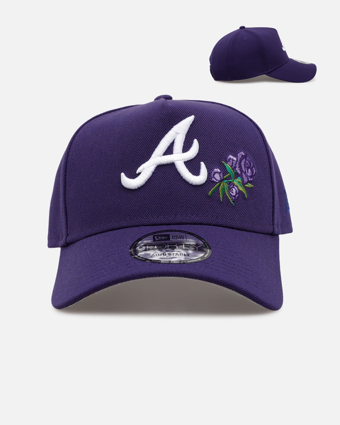 NEW ERA × Brooks Brothers PURPLE L/XL New Era Atlanta Braves 'Purple Rose' 9FORTY A-Frame Snapback