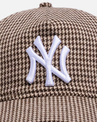 New Era New York Yankees 'Houndstooth' 9FORTY A-Frame Strapback Brown